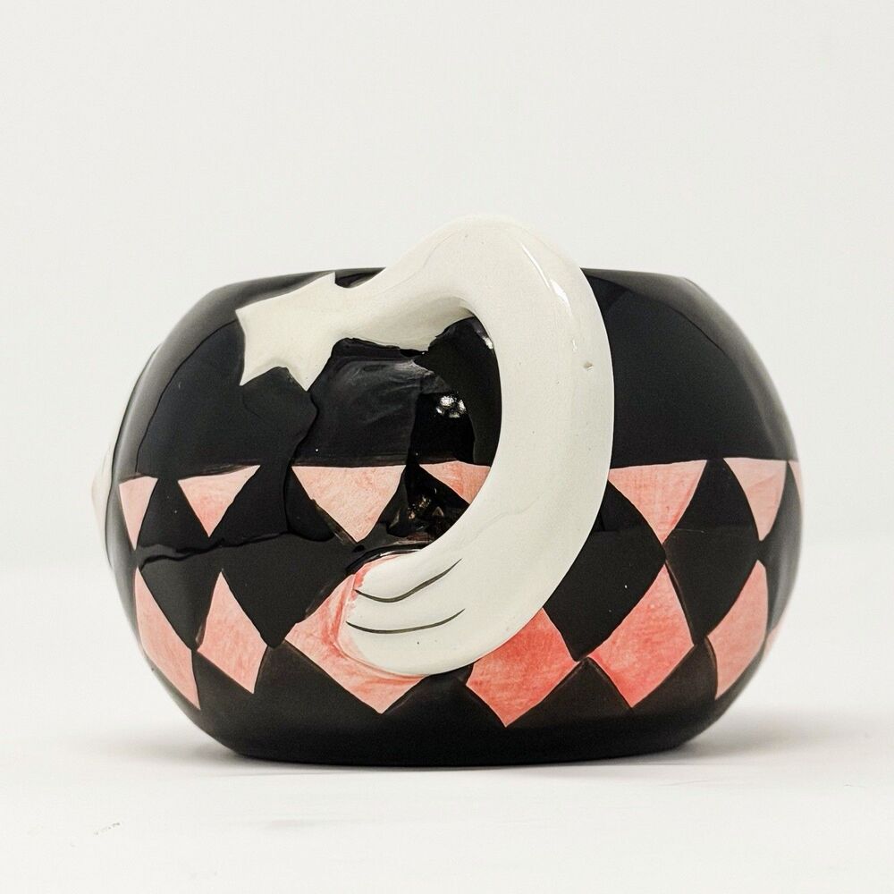 Johanna Parker Carnival Cottage Laughing Luna Moon Man Ceramic Mug Pink Black - Picture 5 of 7